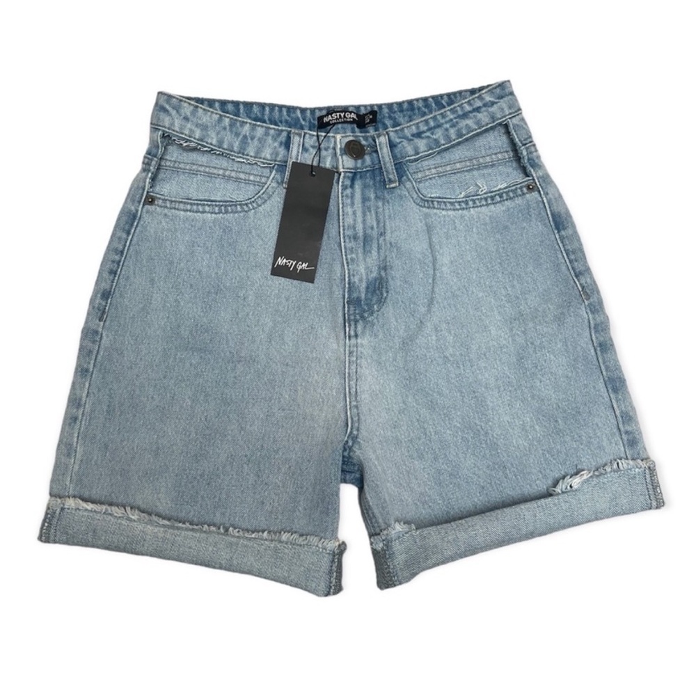 NWT Nasty Gal Cut Out Pocket Jean Shorts
